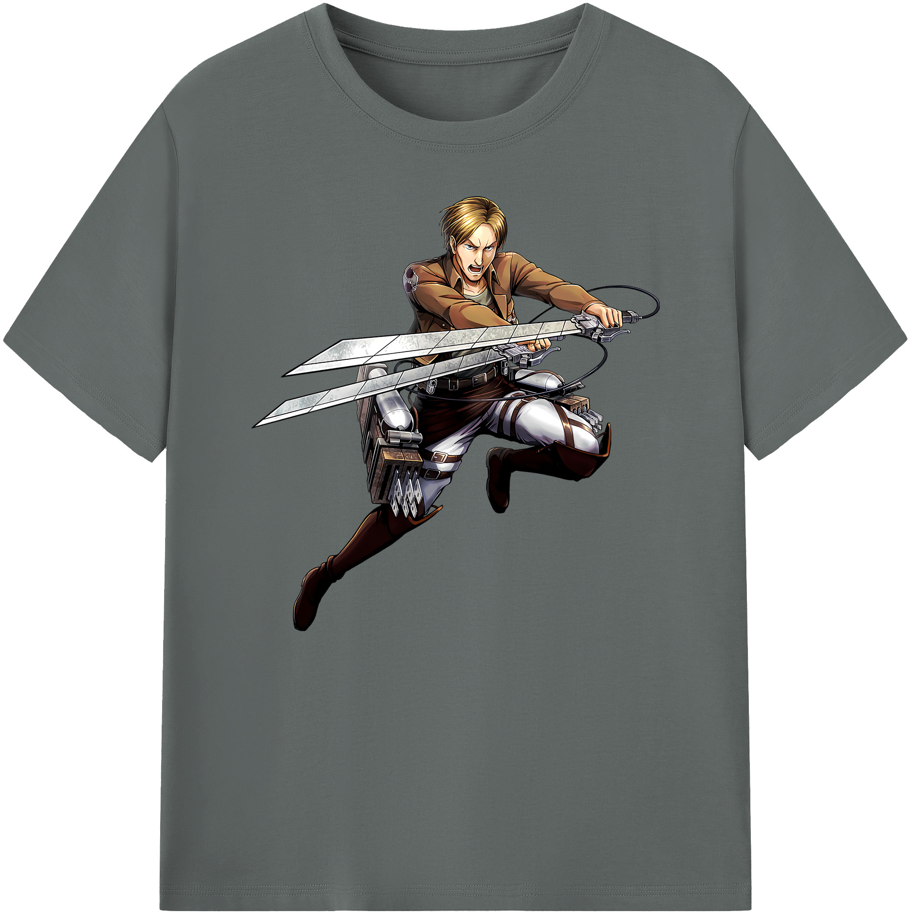 （画像用） 進撃の巨人 Attack on Titan 綿100％ メンズ半袖Tシャツ｜肌触りやわらか＆通気性